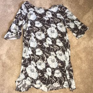 Brown floral dress